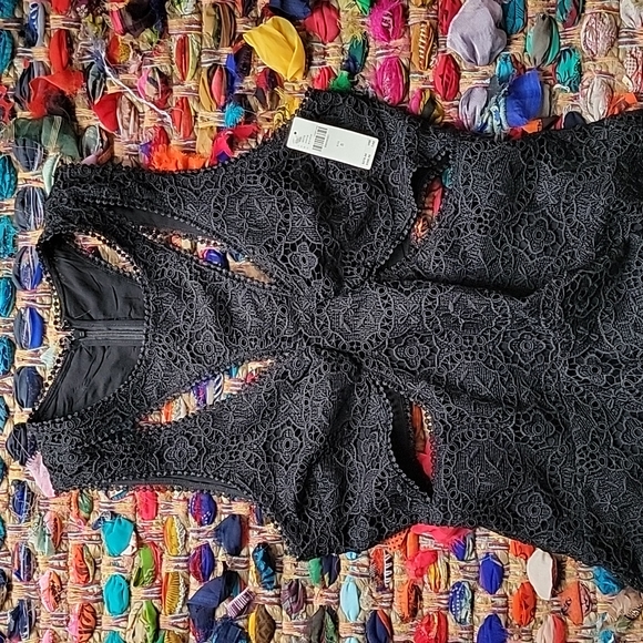 NWT ANTHROPOLOGIE BLACK DRESS Lace.NEW WITH TAGS - Picture 5 of 15